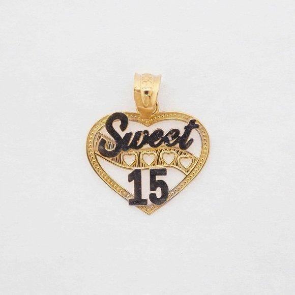 Estate 14k Yellow Gold Heart Pendant Vintage Style Fine Jewelry USA Made